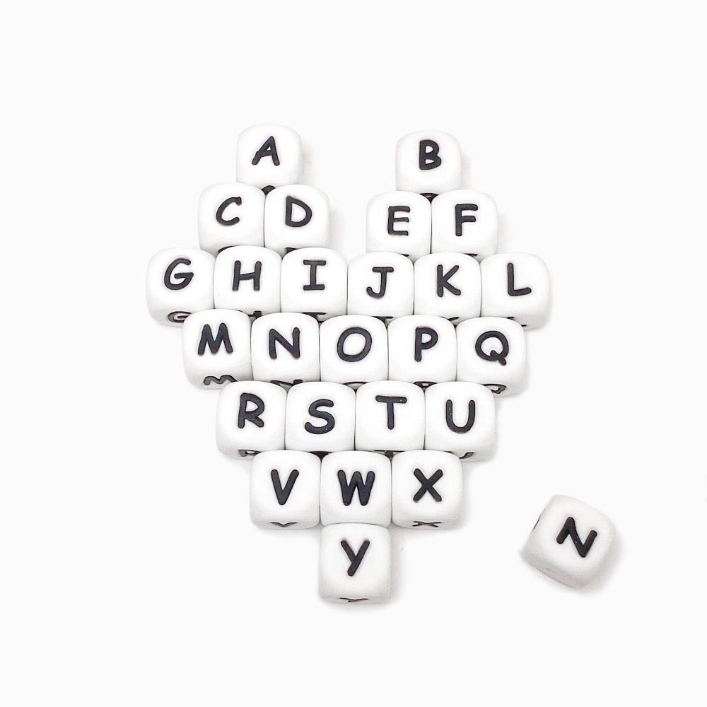 Letra de silicone branco 12x12mm