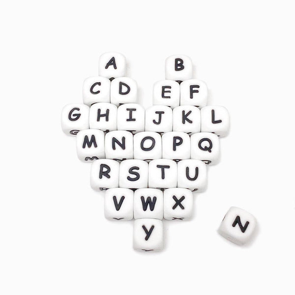 Letra de silicone branco 12x12mm