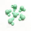 Cabeça de mickey em silicone para montar porta-chucha verde água