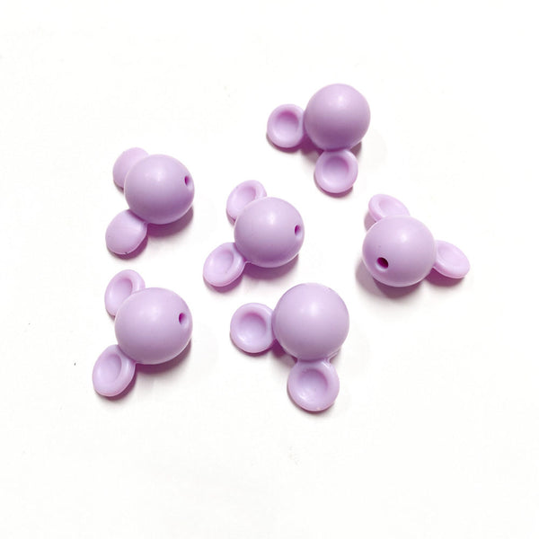 Cabeça de mickey em silicone para montar porta-chucha lavanda