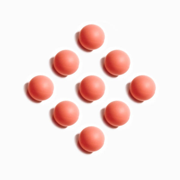 Contas de silicone salmão