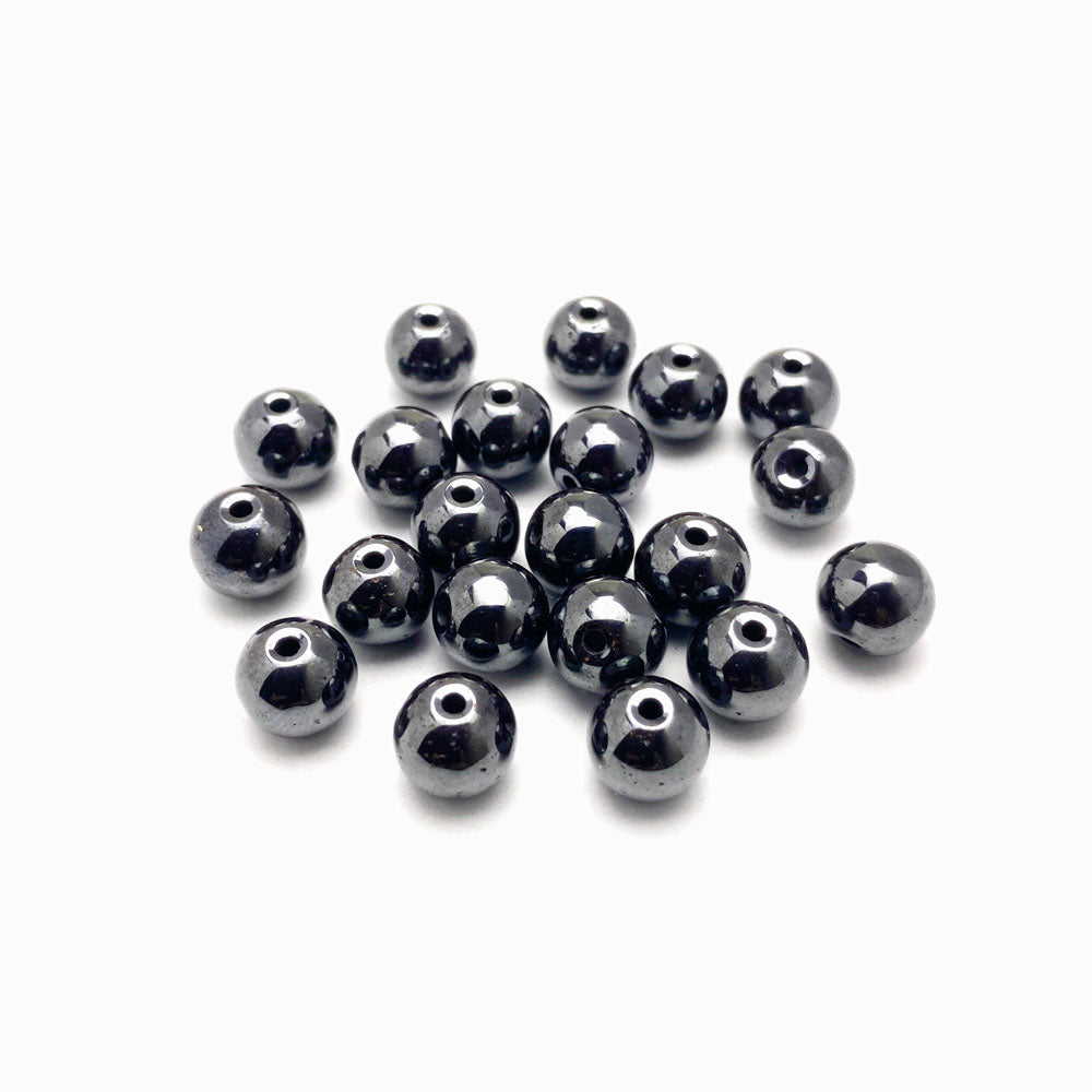 Contas de hematita prateado