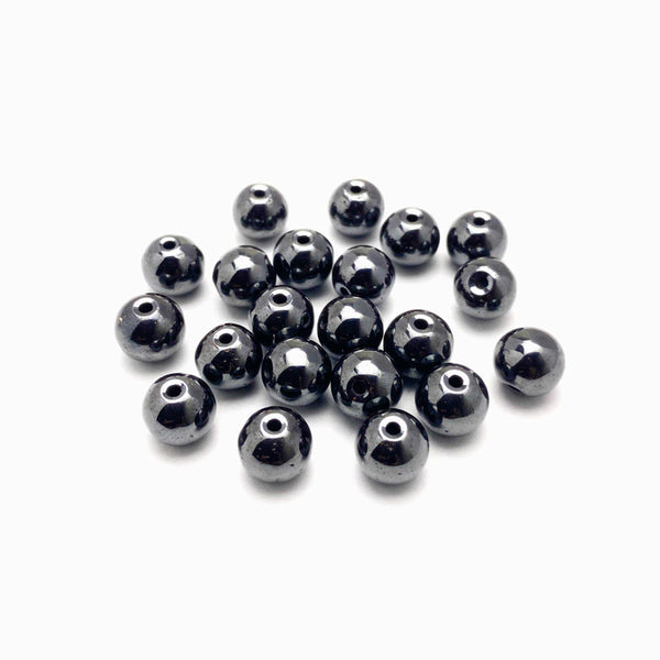 Contas de hematita prateado