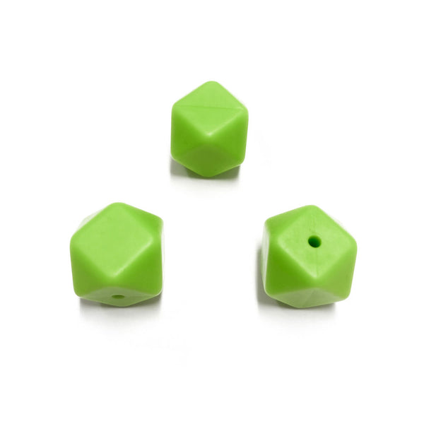 Contas de silicone hexagonal VERDE