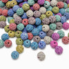 Contas de pedra vulcânica coloridas