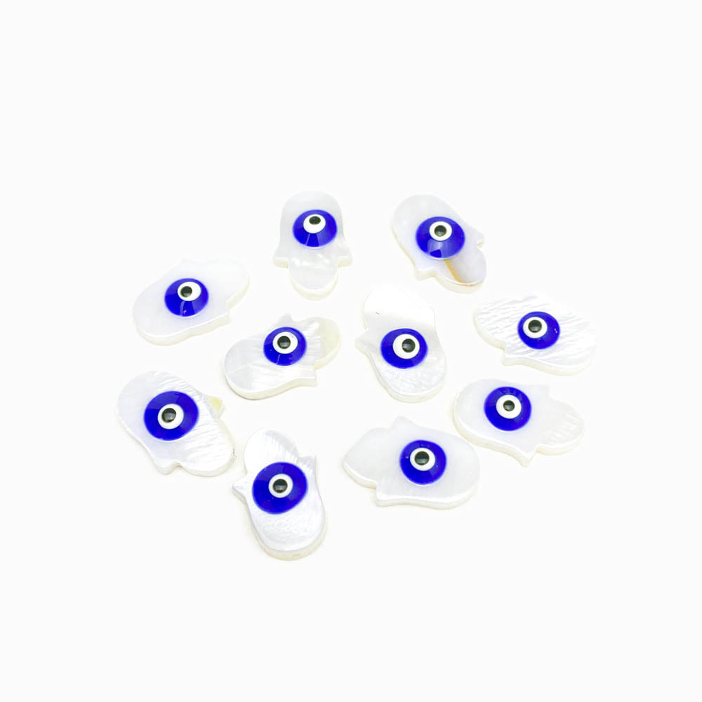 Entremeio Mão Madrepérola com Olho Turco 15x10mm