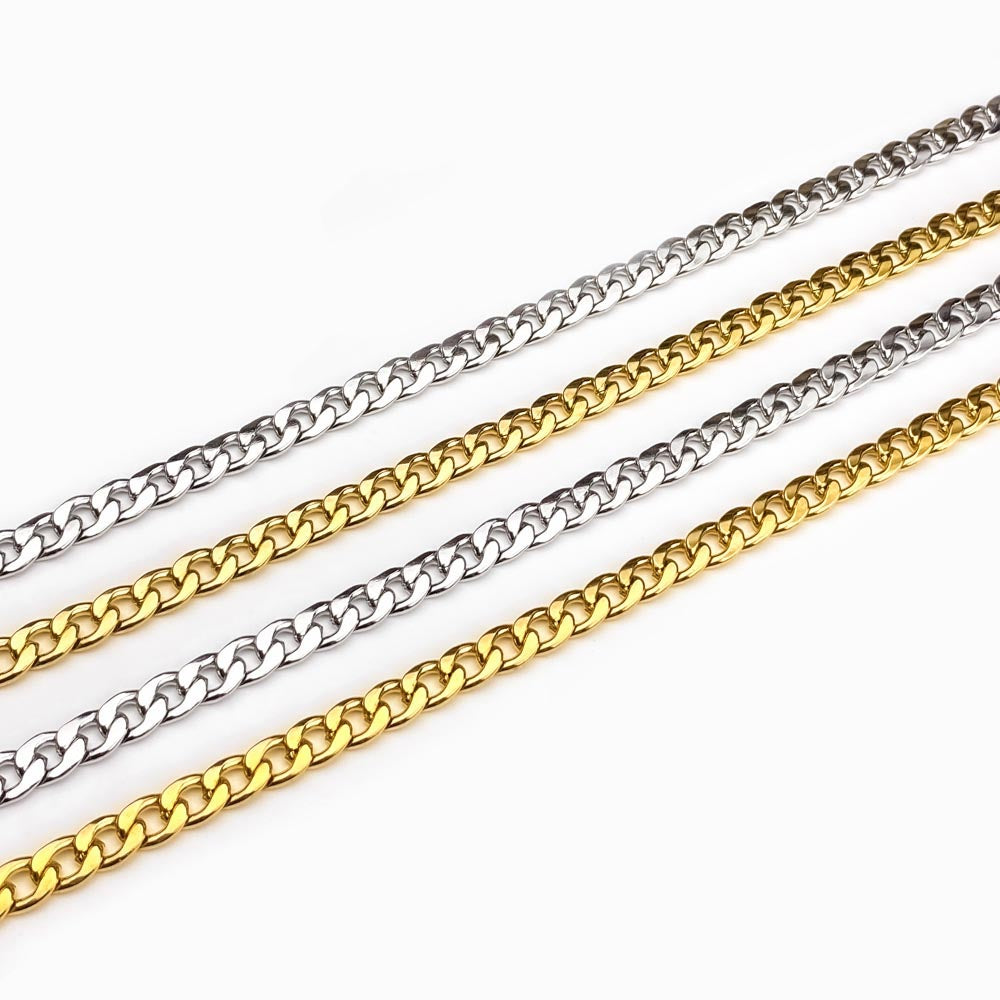 Corrente Elo Achatado Aço Inoxidável