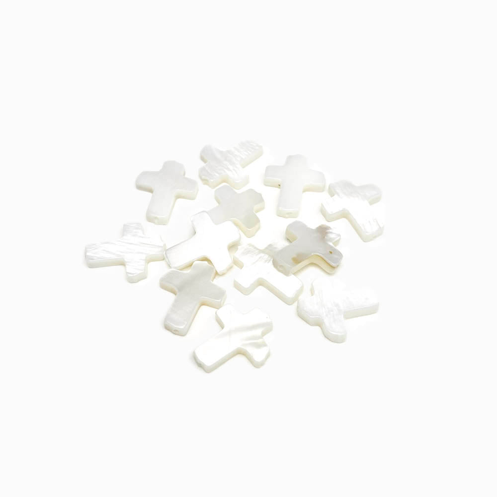 Entremeio Cruz Madrepérola 14x12mm