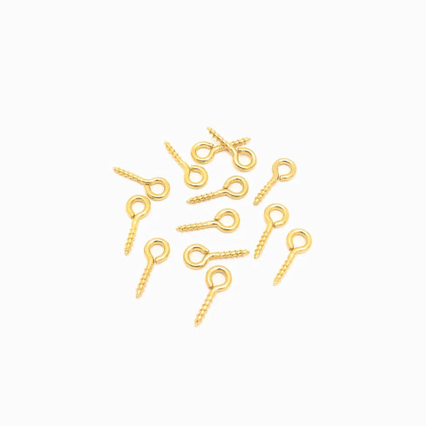 Pack 18 Camarão em Aço Inox Dourado 10mm