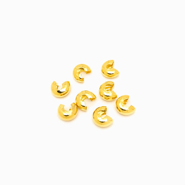 cobertura de nó em aço inox dourado 7x6mm