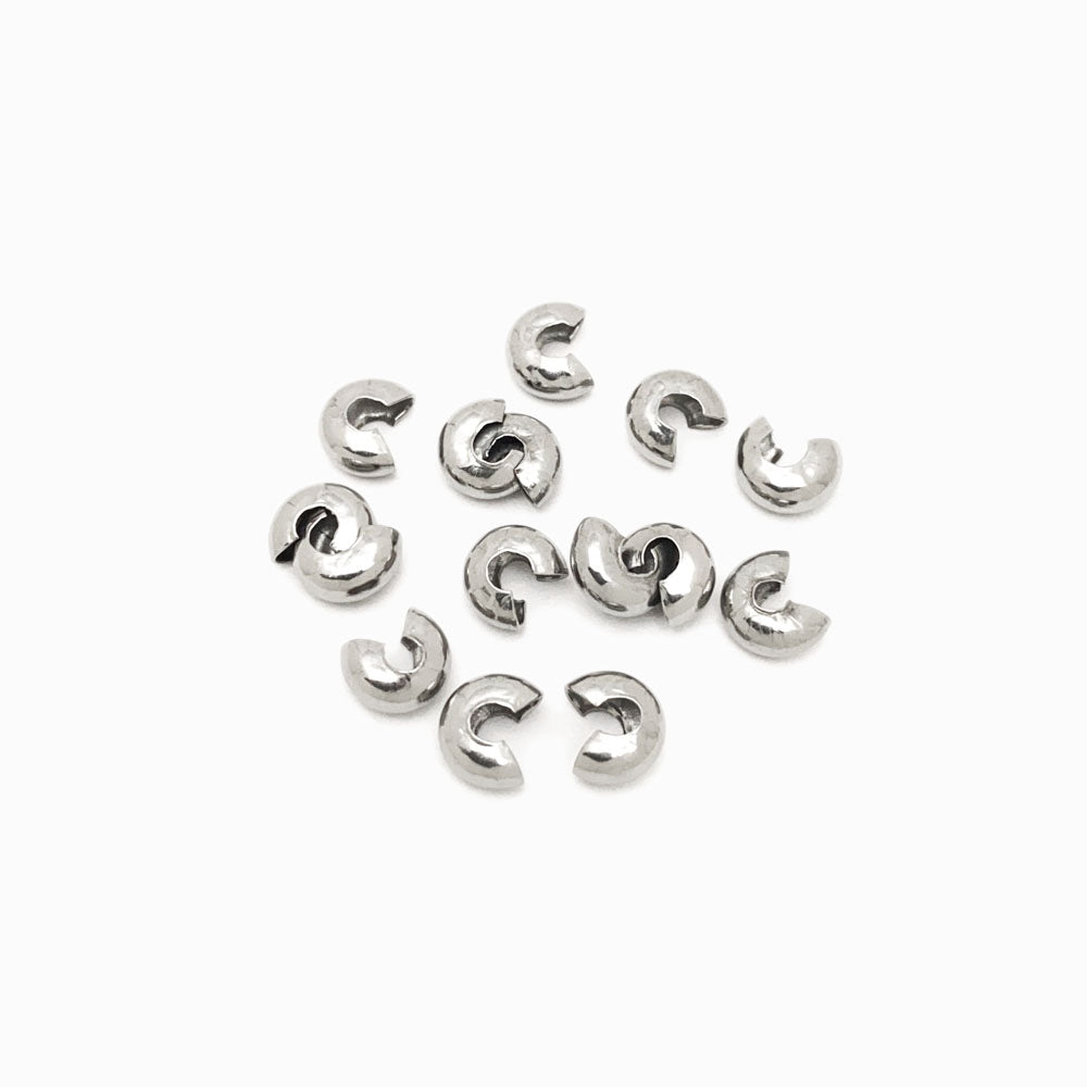 cobertura de nó aço inox prateado 7x6mm