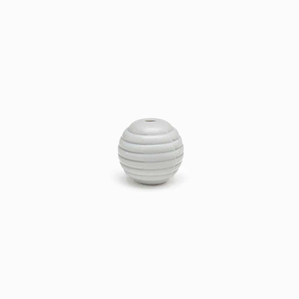 Contas de Silicone com Strips 15mm CINZA