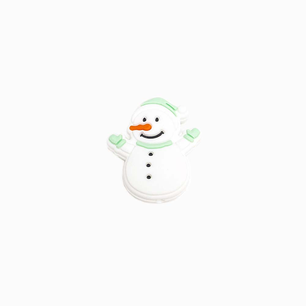 Contas de Silicone para Prendedor de Chucha Boneco de Neve 33x30mm VERDE ÁGUA