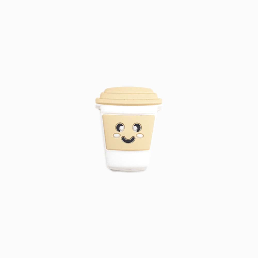 Contas de Silicone para Prendedor de Chucha Copo de Café 30x25mm BEGE