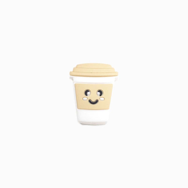 Contas de Silicone para Prendedor de Chucha Copo de Café 30x25mm BEGE