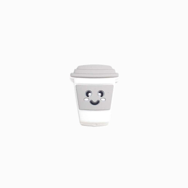 Contas de Silicone para Prendedor de Chucha Copo de Café 30x25mm CINZA