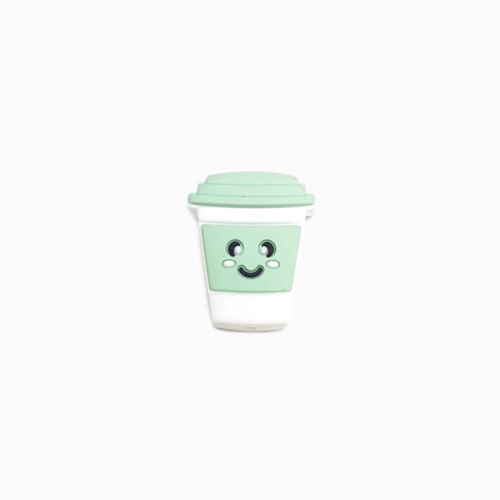 Contas de Silicone para Prendedor de Chucha Copo de Café 30x25mm VERDE ÁGUA