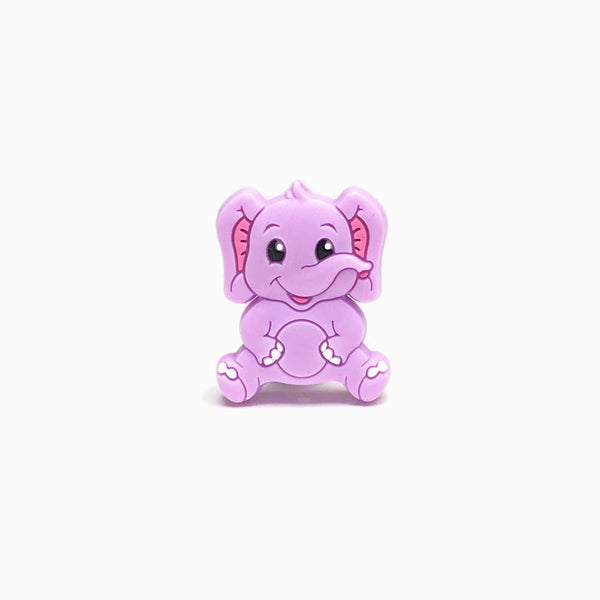Contas de silicone para prendedor de chucha design elefante lavanda