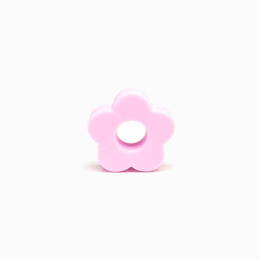 Contas de Silicone para Prendedor de Chucha Flor 27mm ROSA BEBÉ