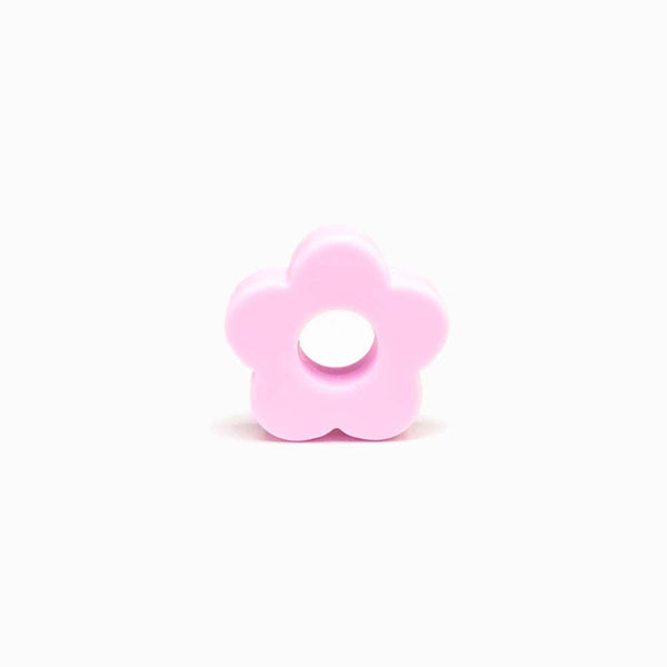 Contas de Silicone para Prendedor de Chucha Flor 27mm ROSA BEBÉ