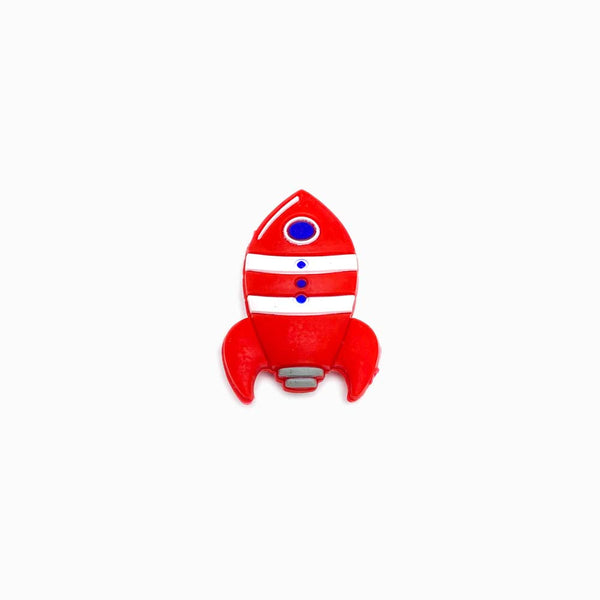 Contas de Silicone Foguete 35x25mm VERMELHO