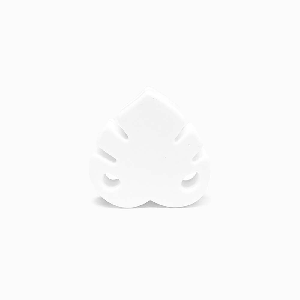 Contas de Silicone Folha 35x35mm BRANCO