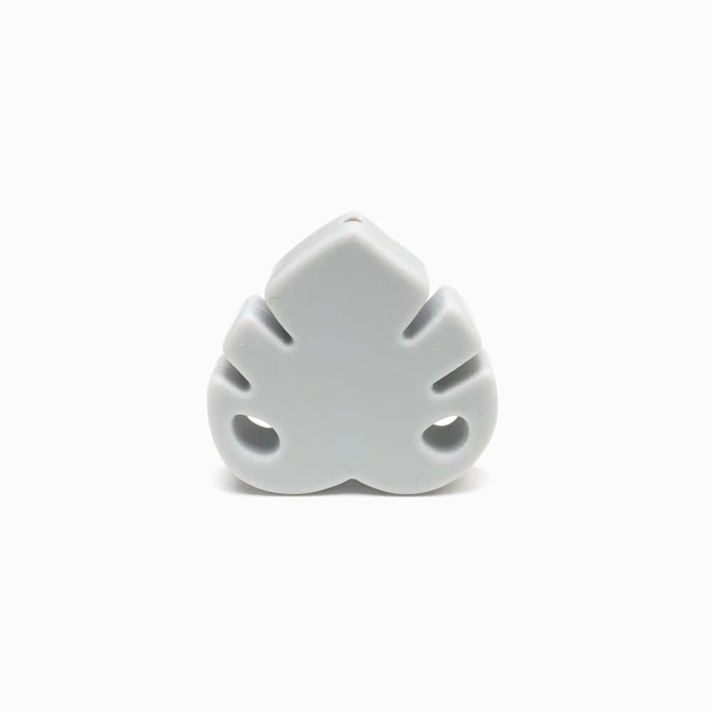 Contas de Silicone Folha 35x35mm CINZA