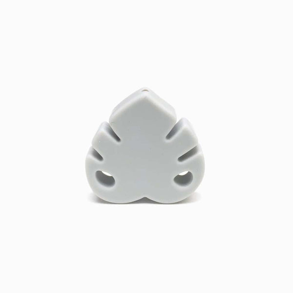 Contas de Silicone Folha 35x35mm CINZA