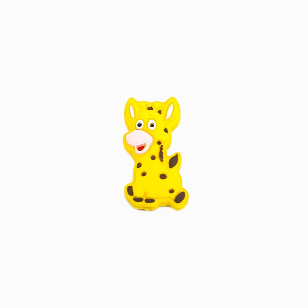 Contas de Silicone para Prendedor de Chucha Girafa 32x18mm AMARELO