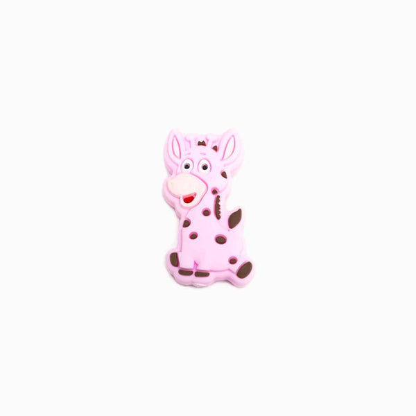 Contas de Silicone para Prendedor de Chucha Girafa 32x18mm ROSA
