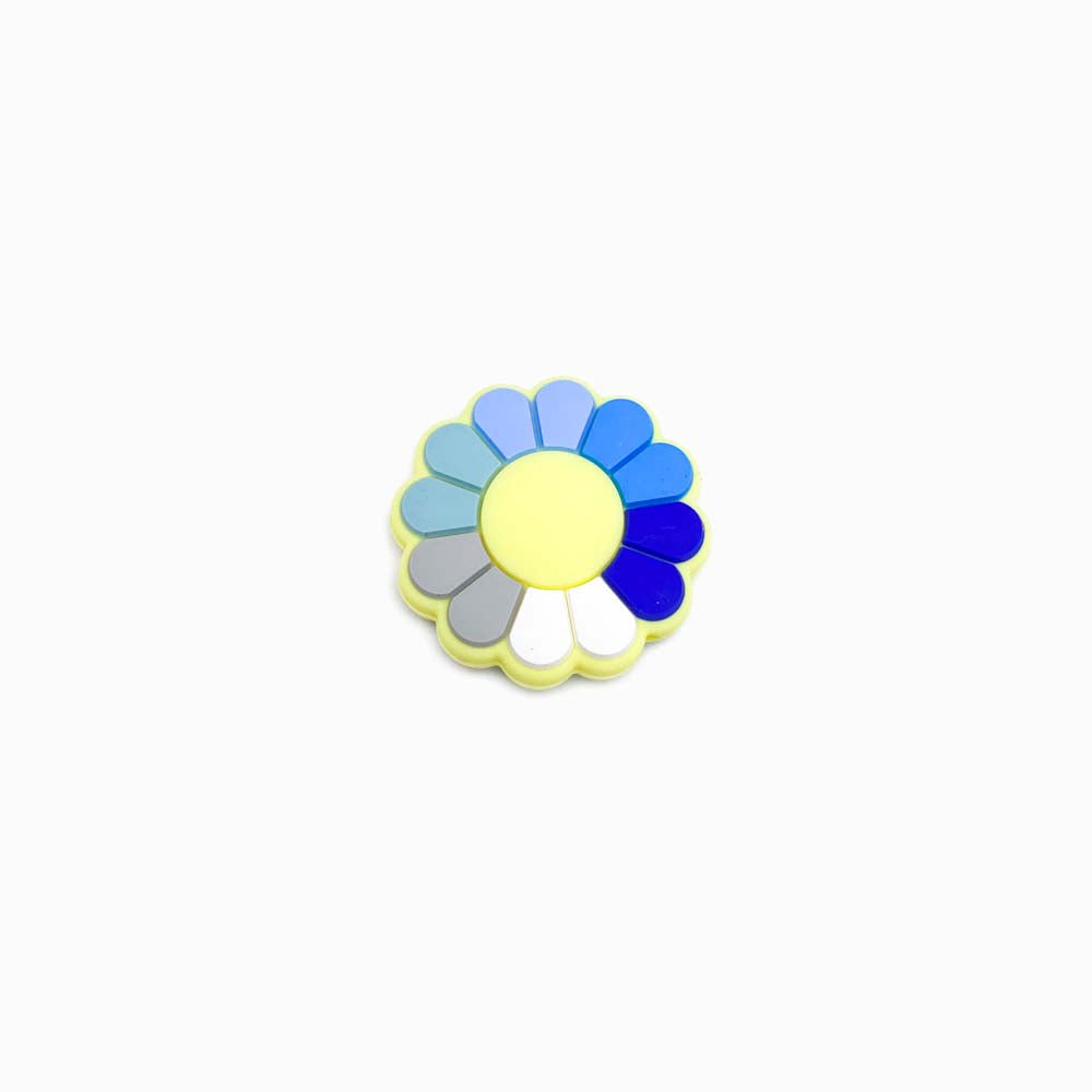 Contas de Silicone Girasol 28x28mm AZUL