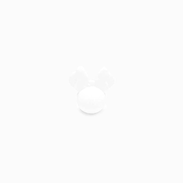 Contas de Silicone Minnie 21x20mm BRANCO
