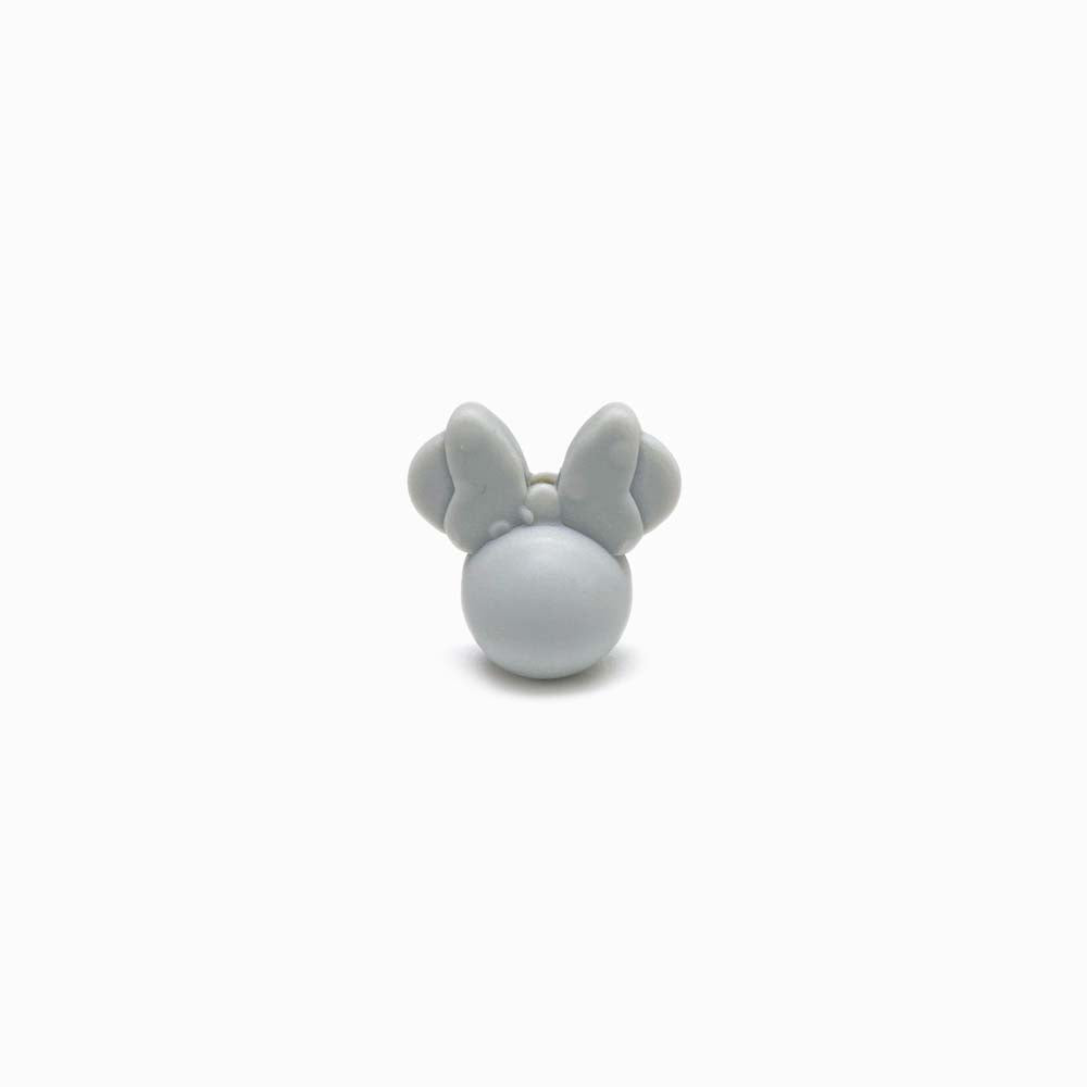 Contas de Silicone Minnie 21x20mm CINZA