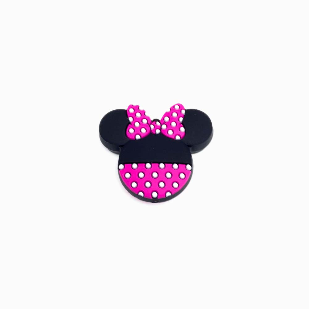 cabeca de minnie de silicone 35x30mm ROSA CHOQUE