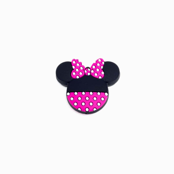 cabeca de minnie de silicone 35x30mm ROSA CHOQUE