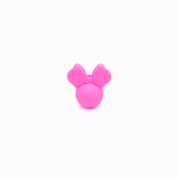Contas de Silicone Minnie 21x20mm ROSA FORTE