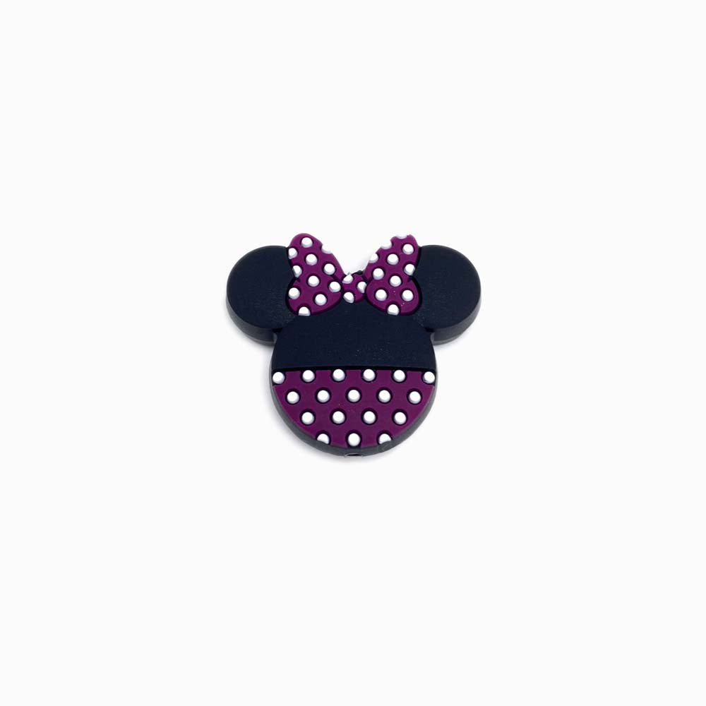 cabeca de minnie de silicone 35x30mm ROXO