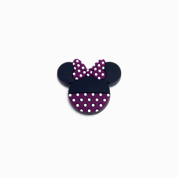 cabeca de minnie de silicone 35x30mm ROXO