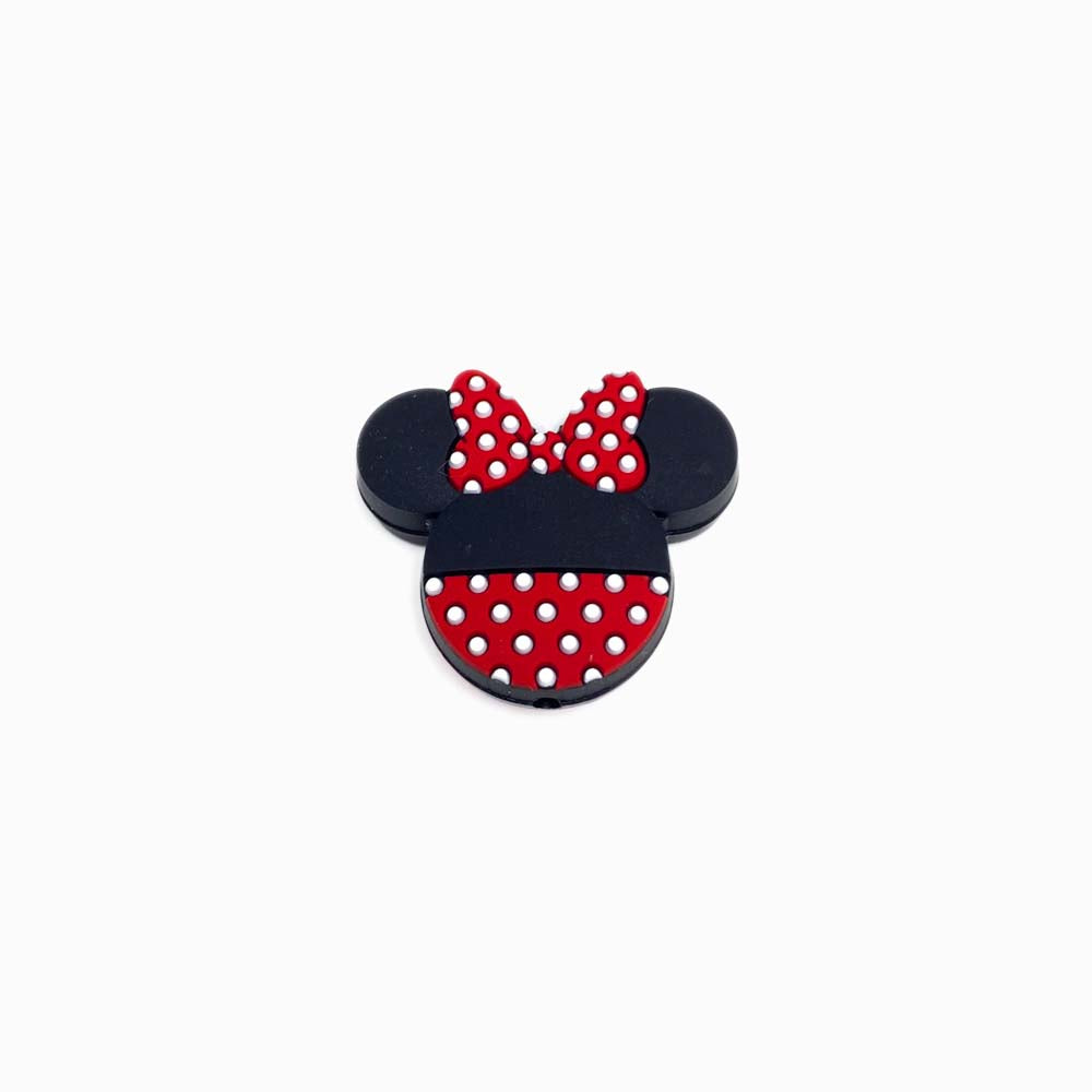 cabeca de minnie de silicone 35x30mm VERMELHO
