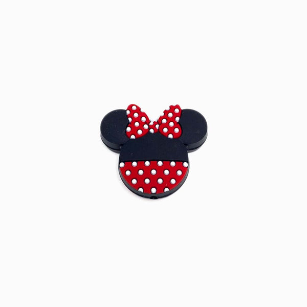 cabeca de minnie de silicone 35x30mm VERMELHO