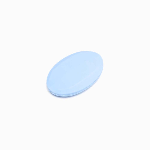 Contas de Silicone para Prendedor de Chucha Oval 30x26mm AZUL BEBÉ