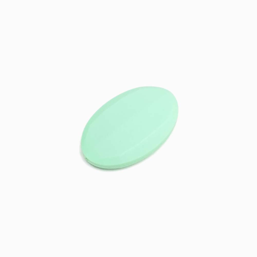 Contas de Silicone para Prendedor de Chucha Oval 30x26mm VERDE ÁGUA