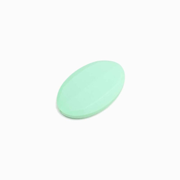 Contas de Silicone para Prendedor de Chucha Oval 30x26mm VERDE ÁGUA