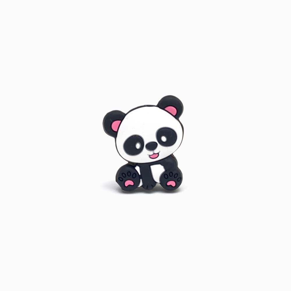 Contas de Silicone para Prendedor de Chucha Panda 26x25mm ROSA BEBÉ