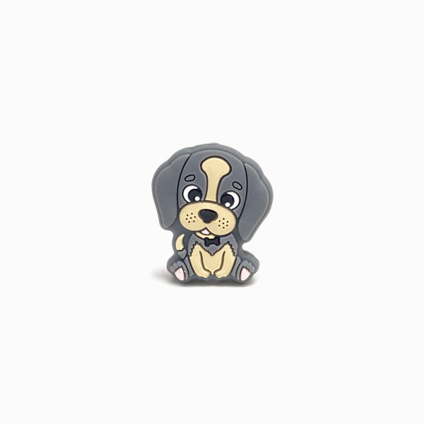 Contas de Silicone para Prendedor de Chucha Pug 29x24mm CINZA