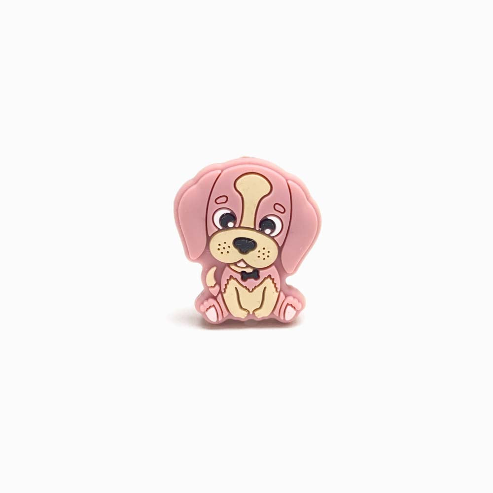 Contas de Silicone para Prendedor de Chucha Pug 29x24mm ROSA VELHO