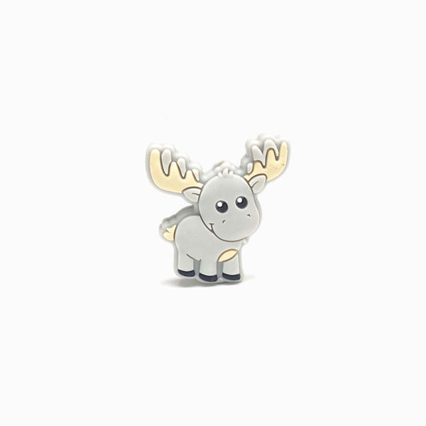 Contas de Silicone para Prendedor de Chucha Rena 30x28mm CINZA