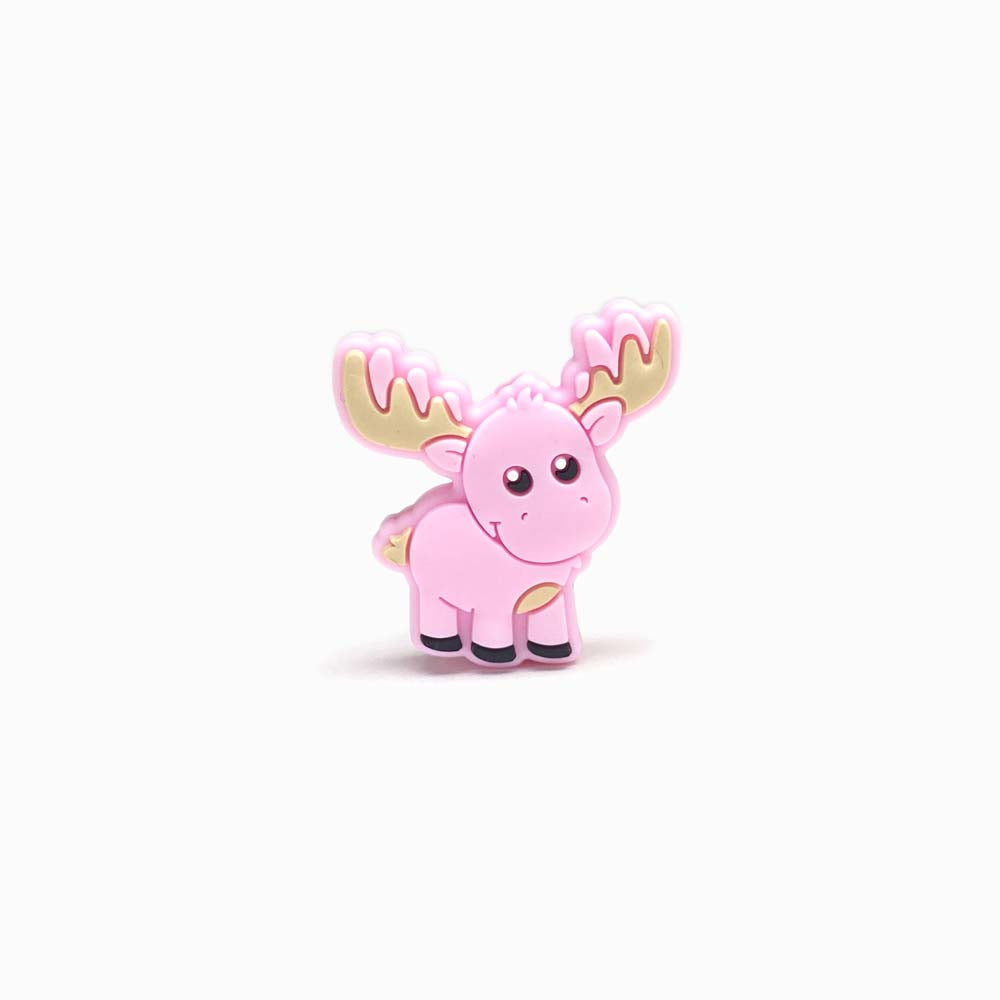 Contas de Silicone para Prendedor de Chucha Rena 30x28mm ROSA BEBÉ