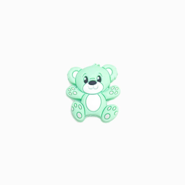 Contas de Silicone para Prendedor de Chucha Urso Bebé 30x25mm VERDE ÁGUA