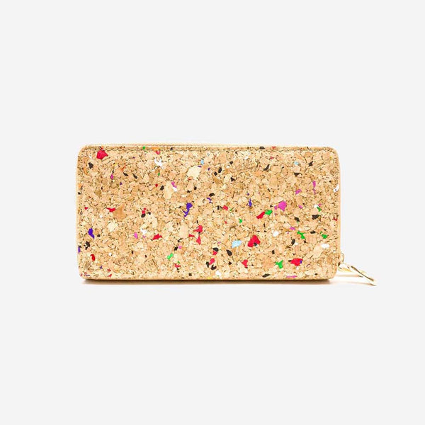 Natural Carteira de Cortiça Dots